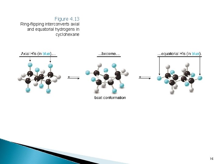Figure 4. 13 Ring-flipping interconverts axial and equatorial hydrogens in cyclohexane 16 