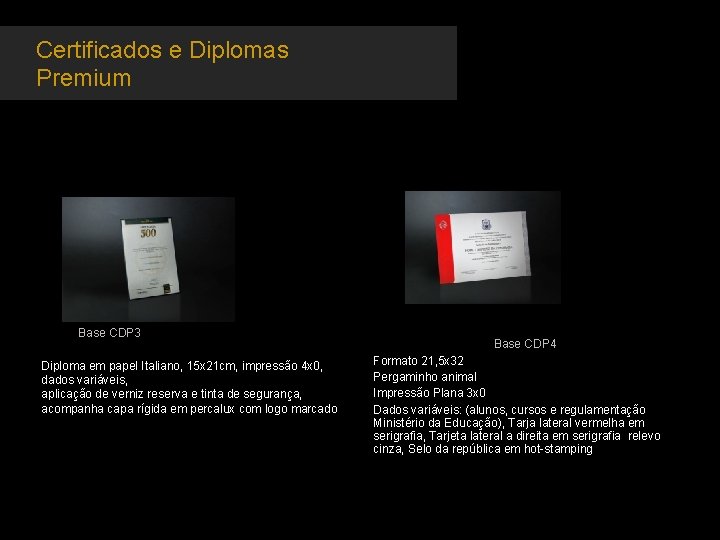Certificados e Diplomas Premium Base CDP 3 Diploma em papel Italiano, 15 x 21