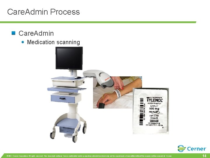Care. Admin Process Care. Admin Medication scanning © 2011 Cerner Corporation. All rights reserved.