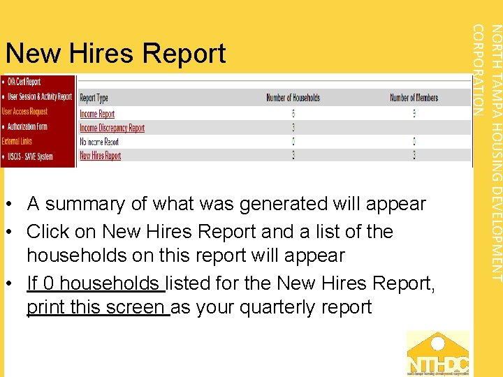  • A summary of what was generated will appear • Click on New