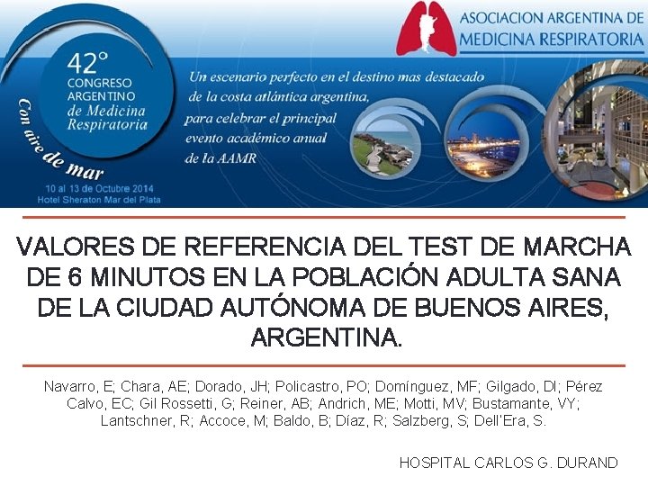 VALORES DE REFERENCIA DEL TEST DE MARCHA DE 6 MINUTOS EN LA POBLACIÓN ADULTA