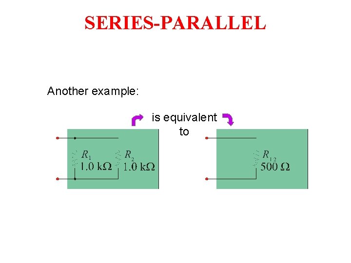SERIES-PARALLEL Another example: is equivalent to SERIES-PARALLEL Another example: is equivalent to