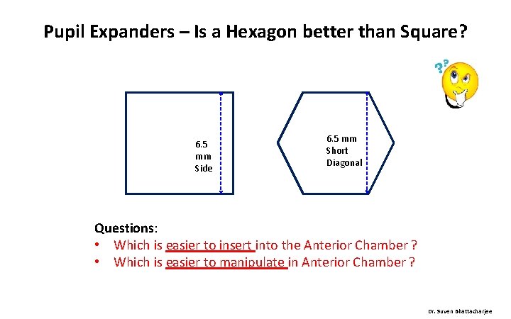 Pupil Expanders – Is a Hexagon better than Square? 6. 5 mm Side 6.