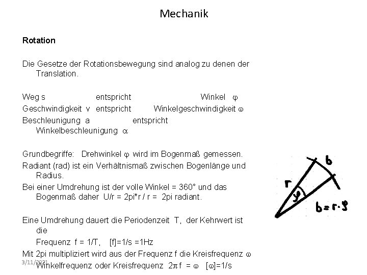 Ausgewhlte Kapitel der Physik Mechanik Bewegungslehre Kinematik 3112021