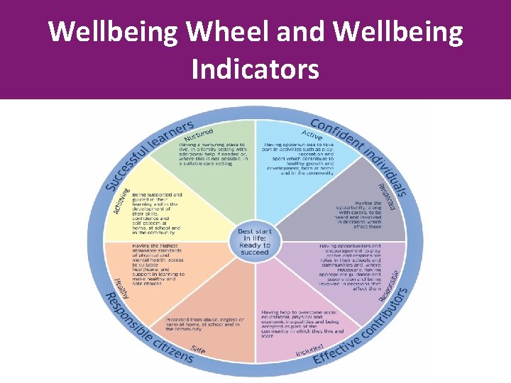Wellbeing Wheel and Wellbeing Indicators 