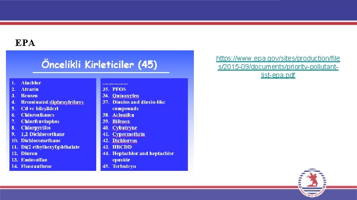 EPA https: //www. epa. gov/sites/production/file s/2015 -09/documents/priority-pollutantlist-epa. pdf EPA https: //www. epa. gov/sites/production/file s/2015 -09/documents/priority-pollutantlist-epa. pdf