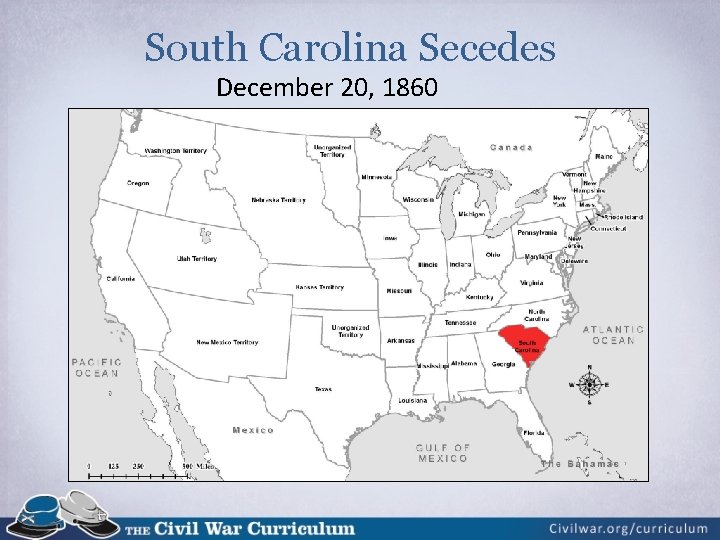 South Carolina Secedes December 20, 1860 