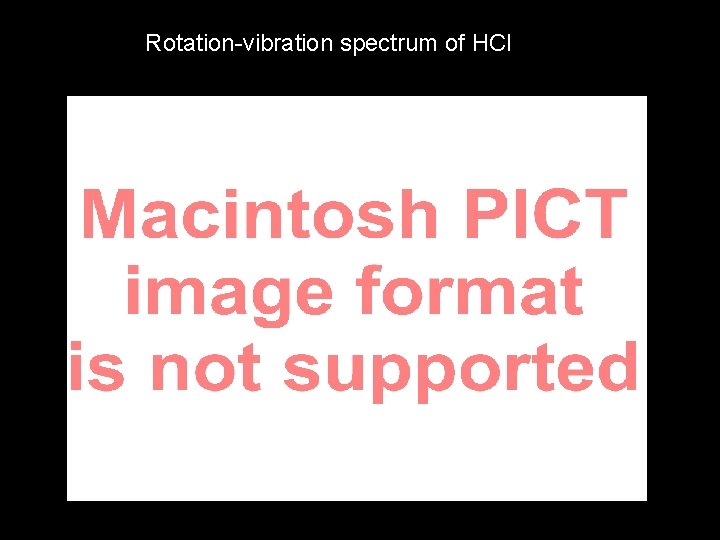 Rotation-vibration spectrum of HCl 