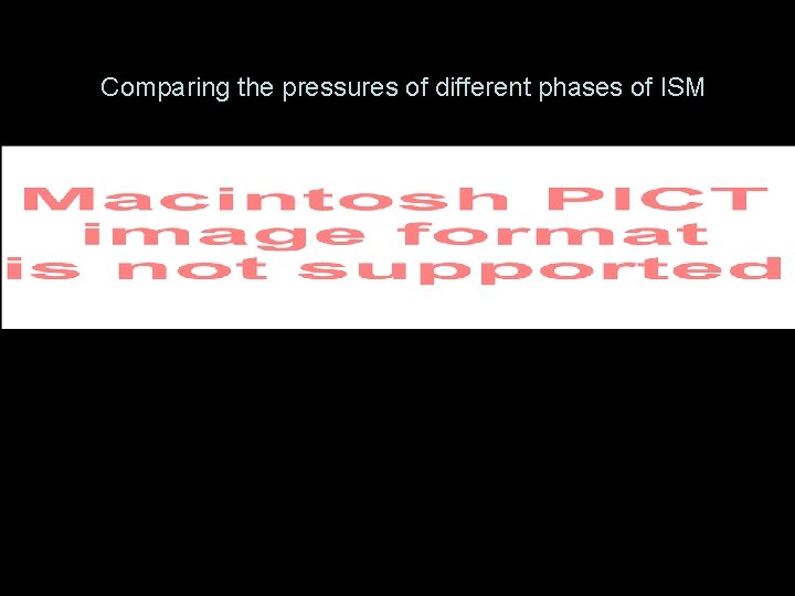 Comparing the pressures of different phases of ISM 
