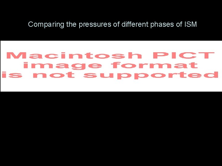 Comparing the pressures of different phases of ISM 