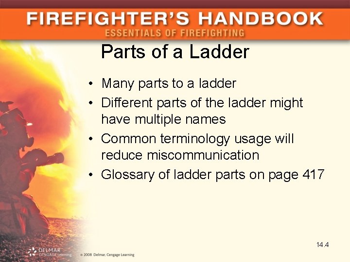 Parts of a Ladder • Many parts to a ladder • Different parts of