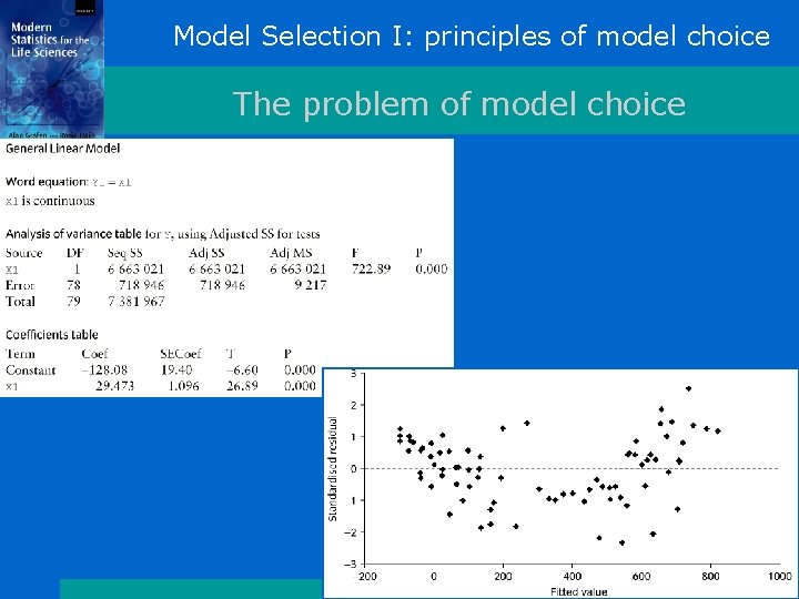 Model Selection I: principles of model choice The problem of model choice Model Selection I: principles of model choice The problem of model choice