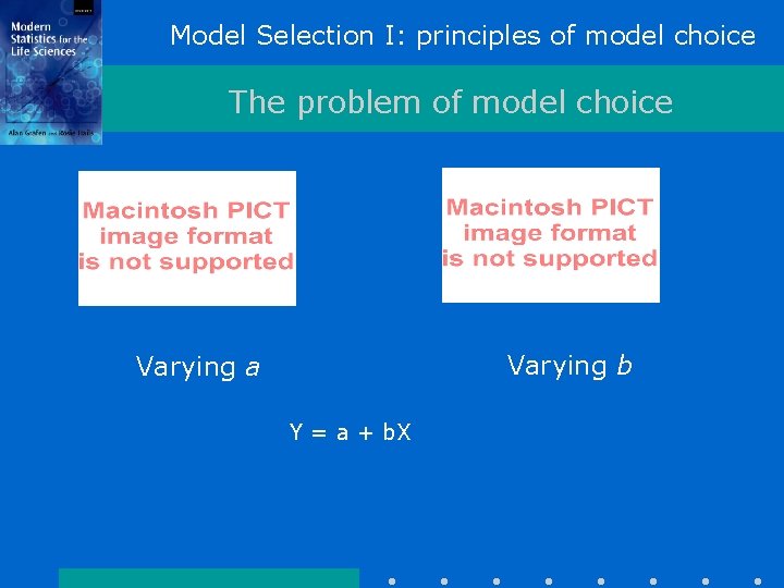 Model Selection I: principles of model choice The problem of model choice Varying b Model Selection I: principles of model choice The problem of model choice Varying b