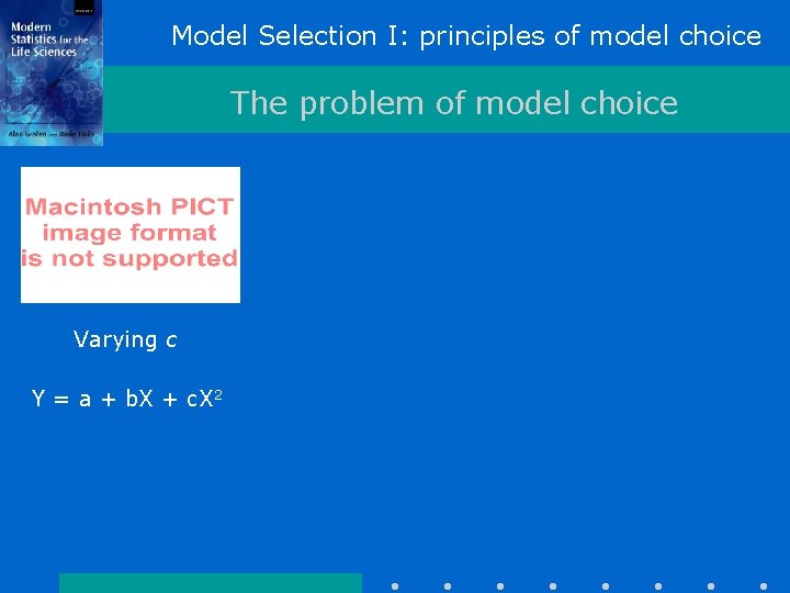 Model Selection I: principles of model choice The problem of model choice Varying c Model Selection I: principles of model choice The problem of model choice Varying c