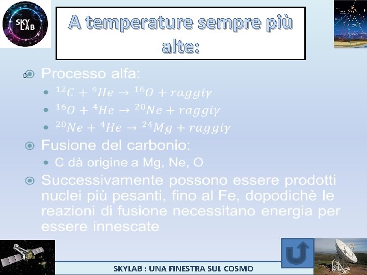 A temperature sempre più alte: • SKYLAB : UNA FINESTRA SUL COSMO 