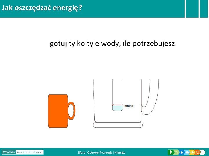 Jak oszczędzać energię? gotuj tylko tyle wody, ile potrzebujesz Biuro Ochrony Przyrody i Klimatu