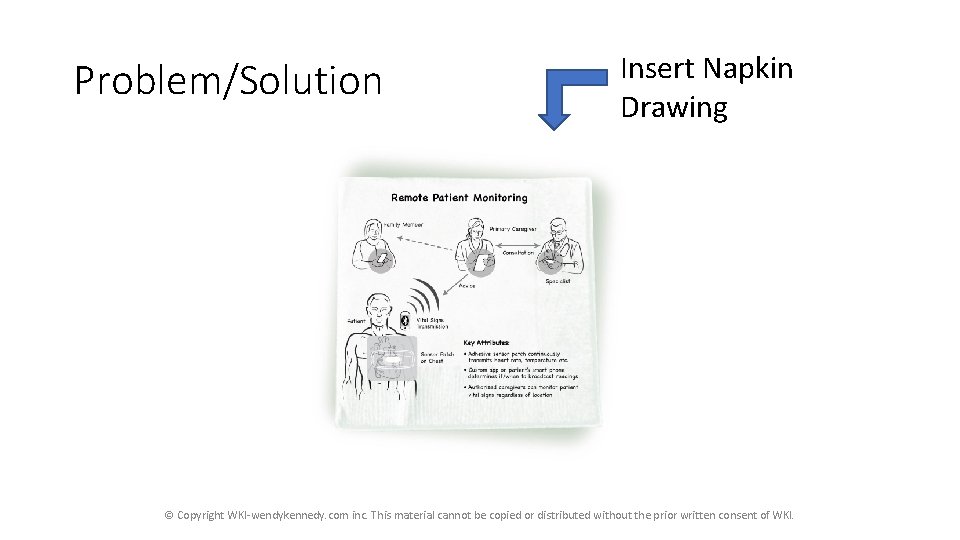 Problem/Solution Insert Napkin Drawing © Copyright WKI-wendykennedy. com inc. This material cannot be copied Problem/Solution Insert Napkin Drawing © Copyright WKI-wendykennedy. com inc. This material cannot be copied