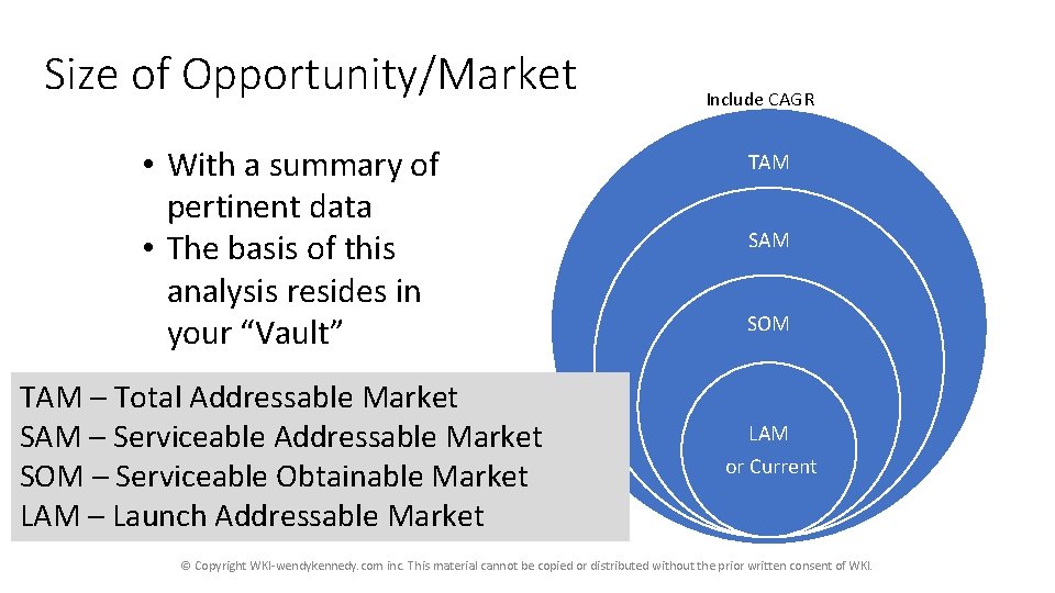 Size of Opportunity/Market • With a summary of pertinent data • The basis of Size of Opportunity/Market • With a summary of pertinent data • The basis of
