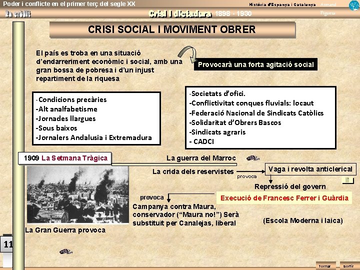 Poder i conflicte en el primer terç del segle XX Història d’Espanya i Catalunya