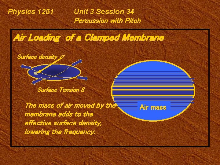 Physics 1251 Unit 3 Session 34 Percussion with Pitch Air Loading of a Clamped