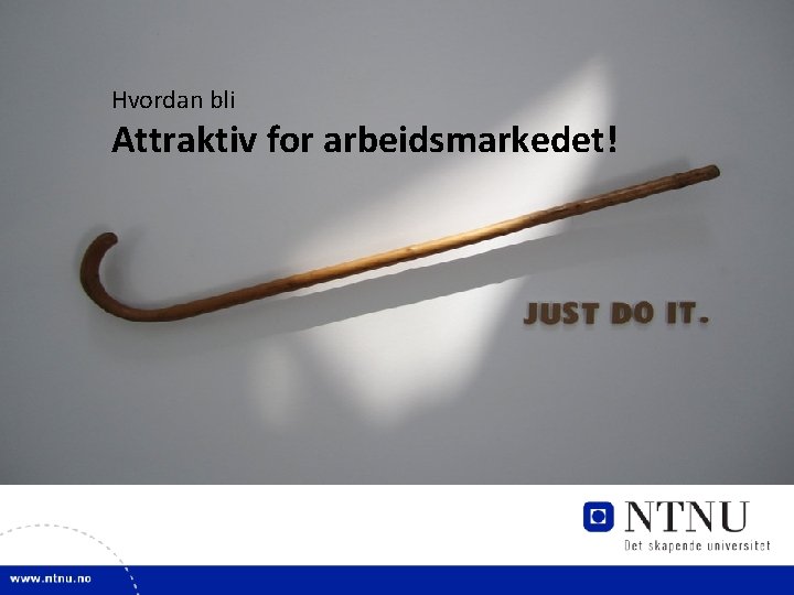 1 Attraktiv for arbeidsmarkedet! Hvordan bli Attraktiv for arbeidsmarkedet! 