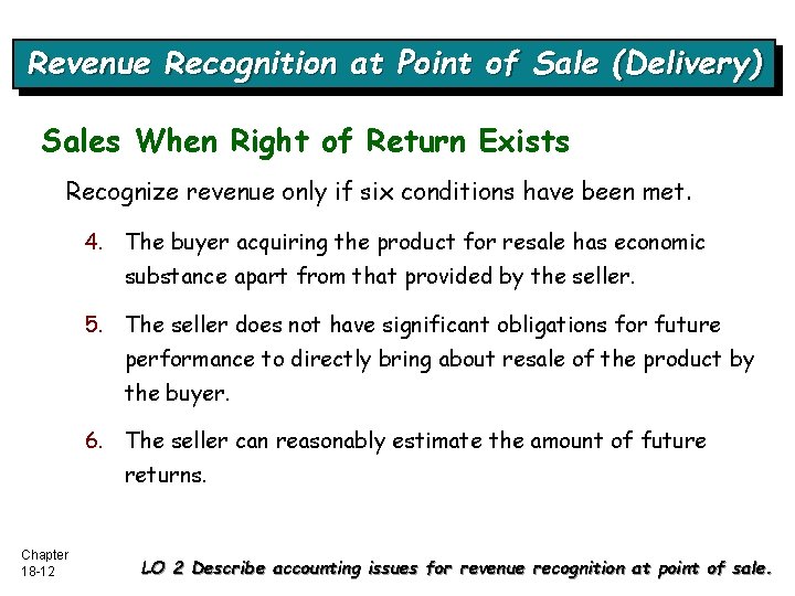 Chapter 18 1 Chapter 18 Revenue Recognition Intermediate