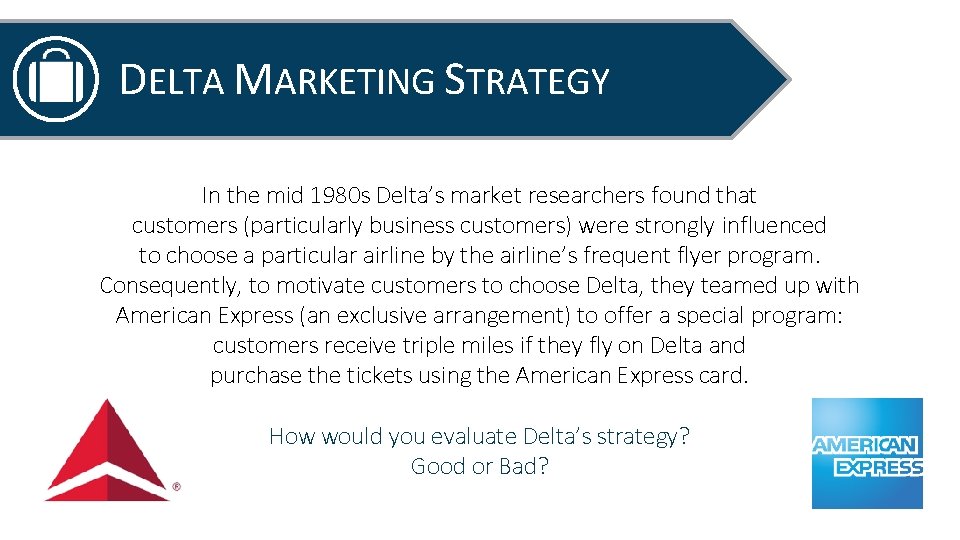 DELTA MARKETING STRATEGY In the mid 1980 s Delta’s market researchers found that customers