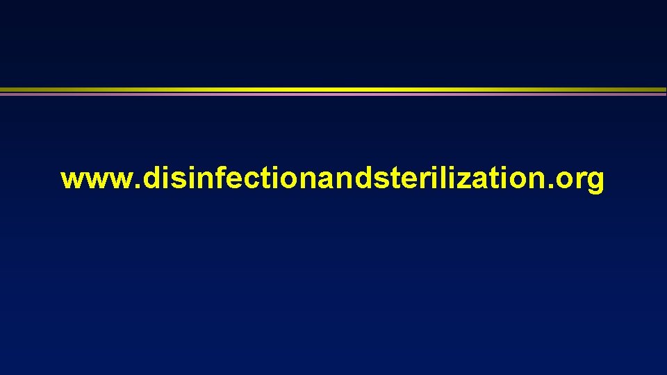 www. disinfectionandsterilization. org 