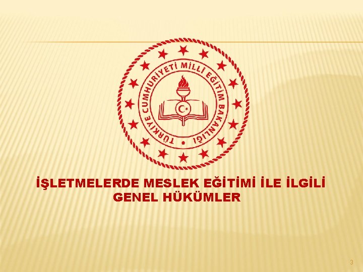 İŞLETMELERDE MESLEK EĞİTİMİ İLE İLGİLİ GENEL HÜKÜMLER 3 