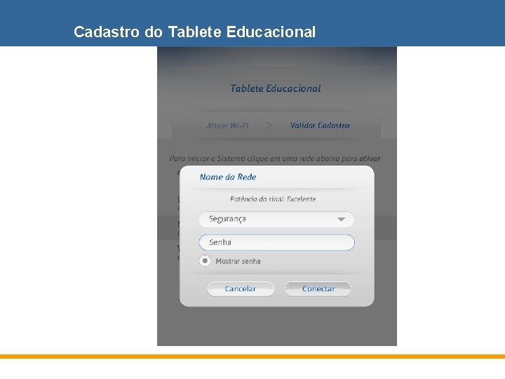 Cadastro do Tablete Educacional 