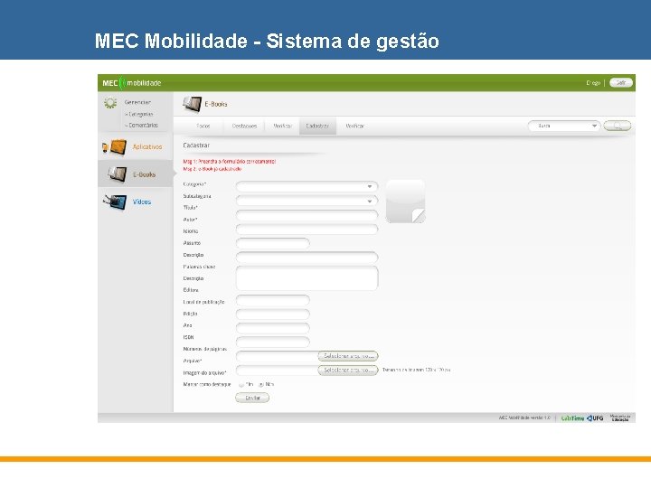 MEC Mobilidade - Sistema de gestão 