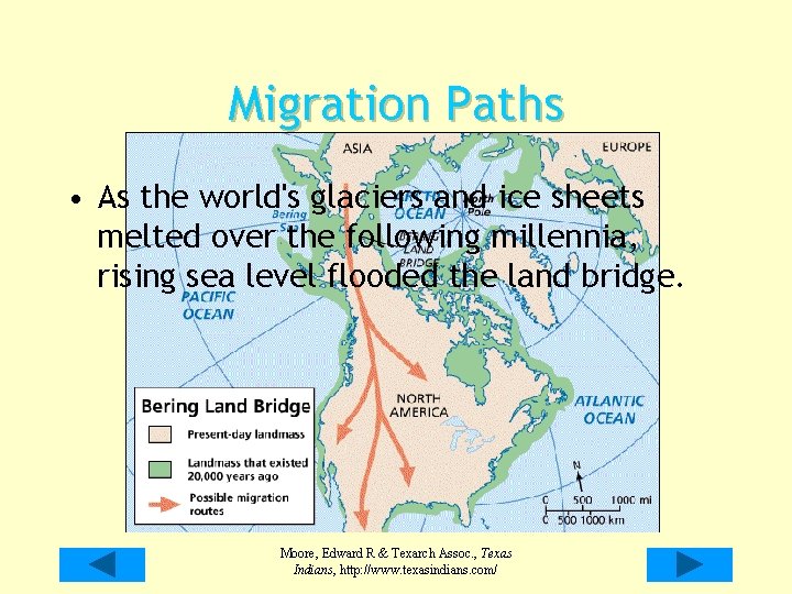 Migration Paths • As the world's glaciers and ice sheets melted over the following Migration Paths • As the world's glaciers and ice sheets melted over the following