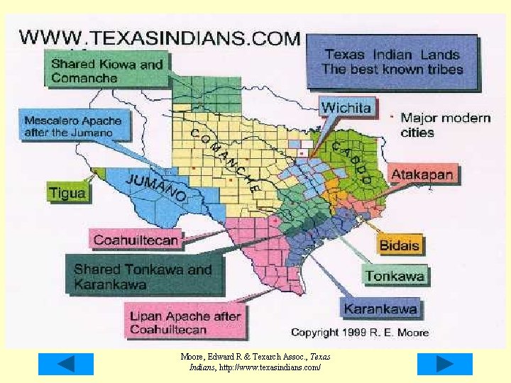 Moore, Edward R & Texarch Assoc. , Texas Indians, http: //www. texasindians. com/ Moore, Edward R & Texarch Assoc. , Texas Indians, http: //www. texasindians. com/