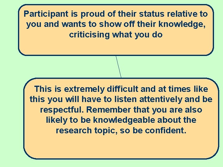 Participant is proud of their status relative to you and wants to show off