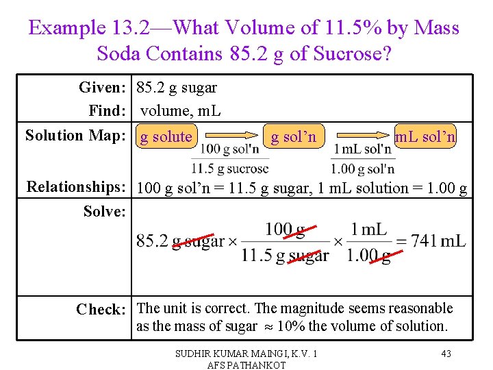Example 13. 2—What Volume of 11. 5% by Mass Soda Contains 85. 2 g