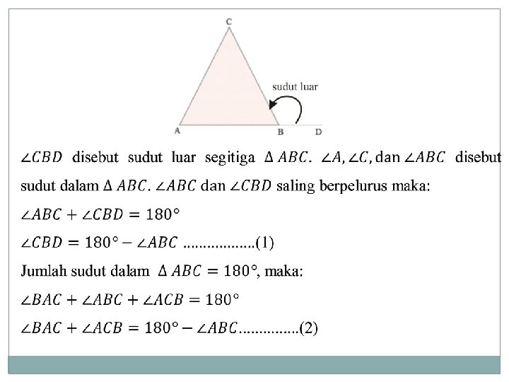 Hubungan Panjang Sisi Dengan Besar Sudut Pada Segitiga