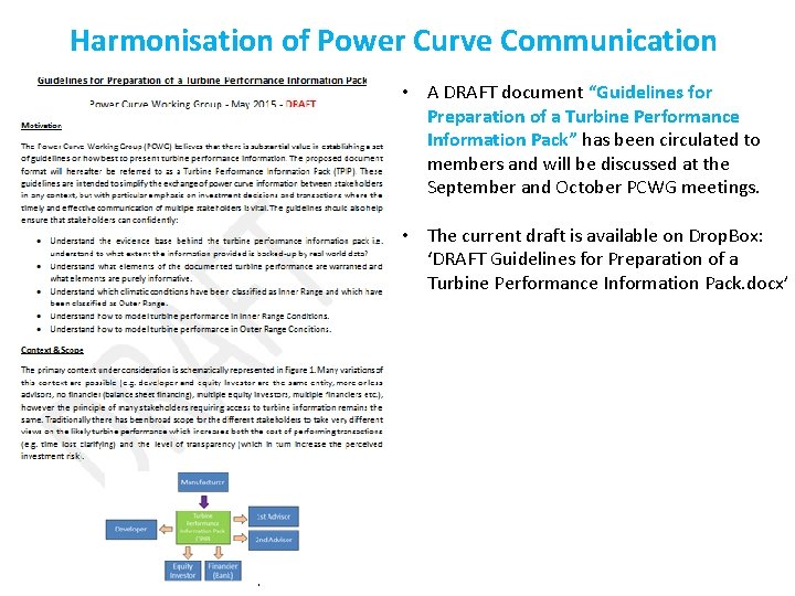 Harmonisation of Power Curve Communication • A DRAFT document “Guidelines for Preparation of a
