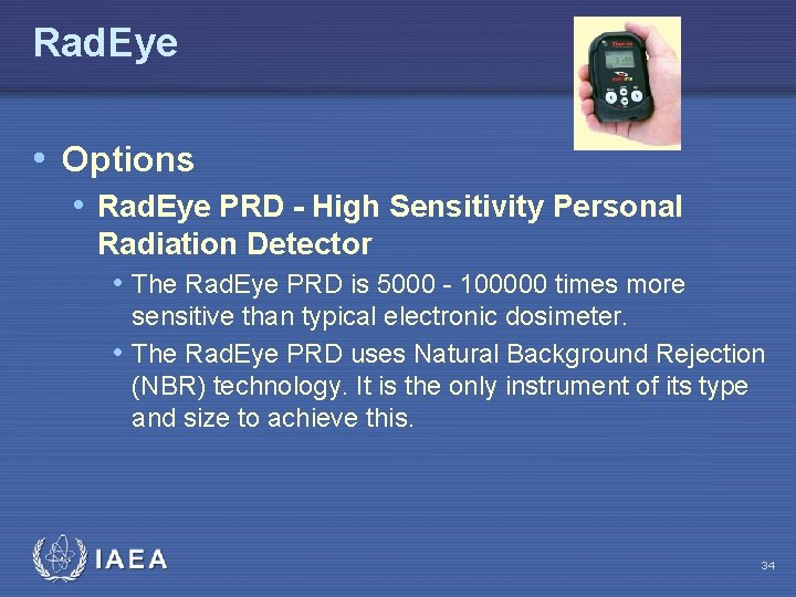 Rad. Eye • Options • Rad. Eye PRD - High Sensitivity Personal Radiation Detector