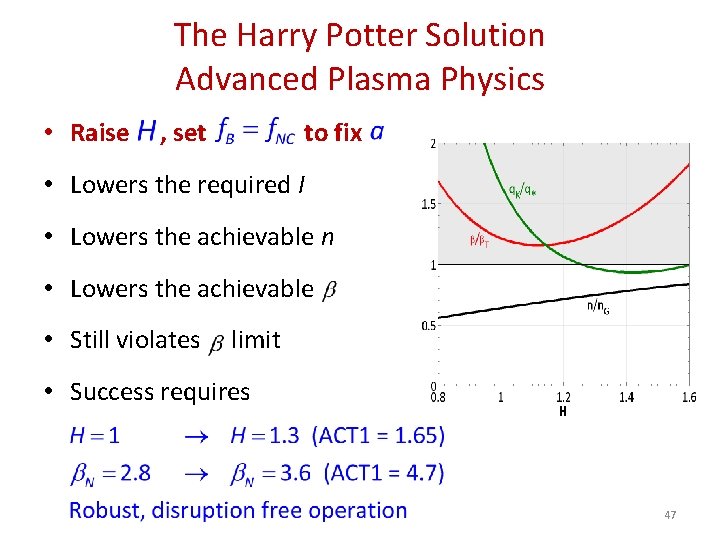 The Harry Potter Solution Advanced Plasma Physics • Raise , set to fix • The Harry Potter Solution Advanced Plasma Physics • Raise , set to fix •