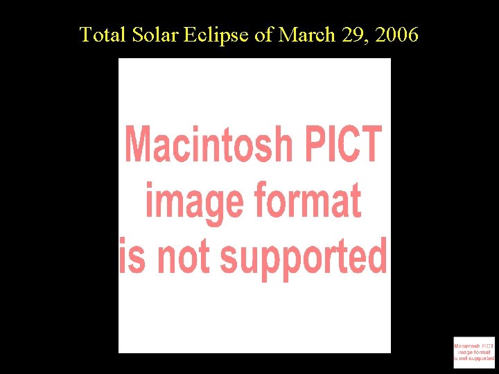 Total Solar Eclipse of March 29, 2006 