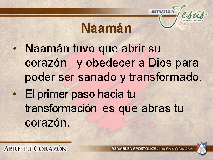 Naamán • Naamán tuvo que abrir su corazón y obedecer a Dios para poder Naamán • Naamán tuvo que abrir su corazón y obedecer a Dios para poder