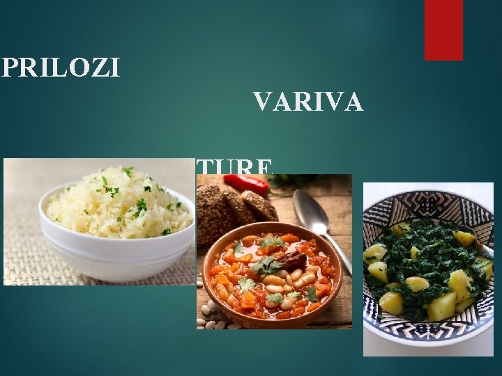 PRILOZI VARIVA GARNITURE 