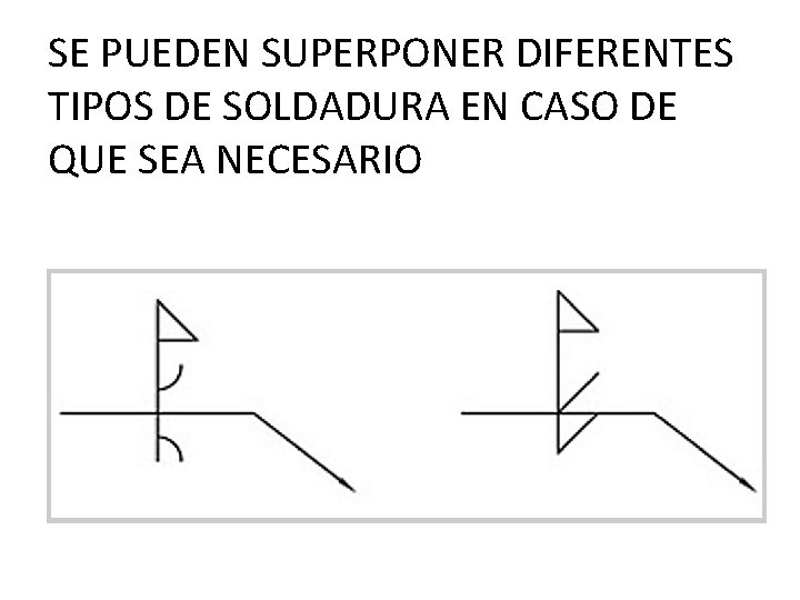 SE PUEDEN SUPERPONER DIFERENTES TIPOS DE SOLDADURA EN CASO DE QUE SEA NECESARIO 