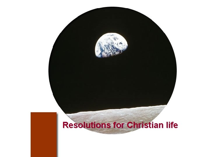 Resolutions for Christian life 