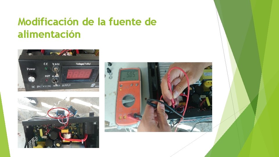 Modificación de la fuente de alimentación 