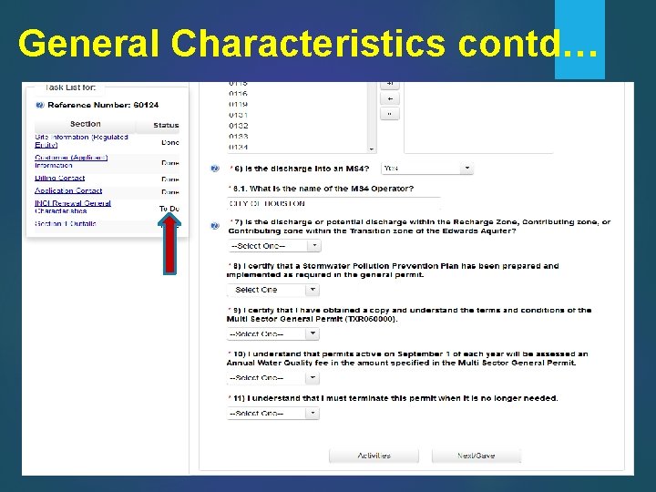 General Characteristics contd… 