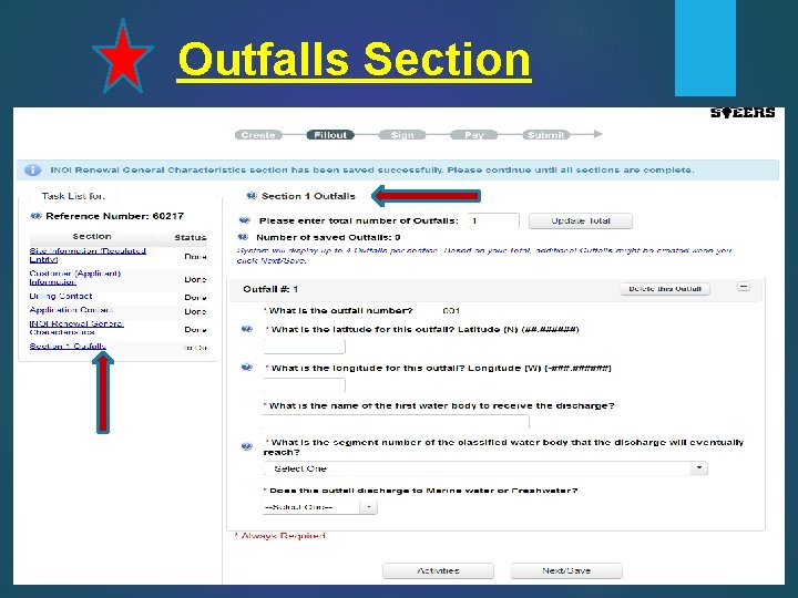 Outfalls Section 