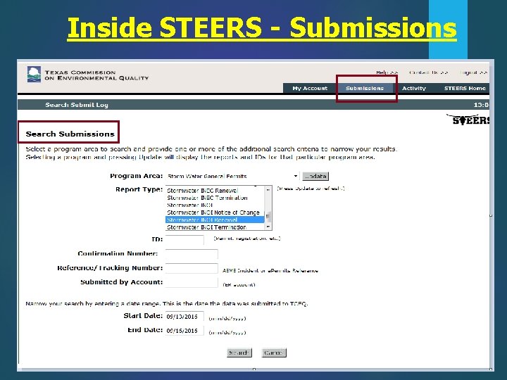 Inside STEERS - Submissions 