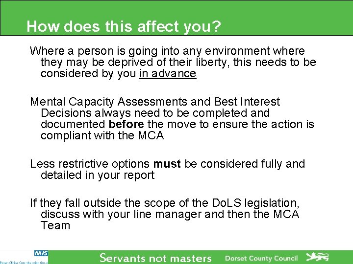 How does this affect you? Where a person is going into any environment where How does this affect you? Where a person is going into any environment where