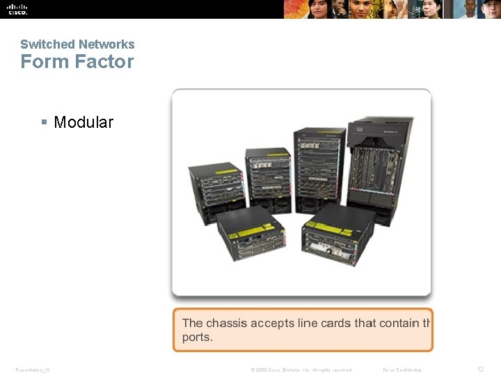 Switched Networks Form Factor § Modular Presentation_ID © 2008 Cisco Systems, Inc. All rights
